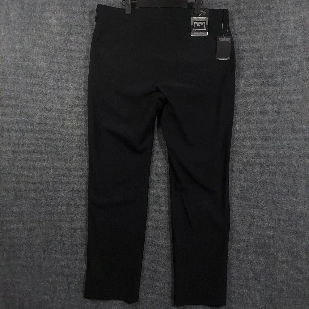 Callaway Golf Pants Men 38x32 Caviar Black Stretch Waistband CGBSE0T3 NEW